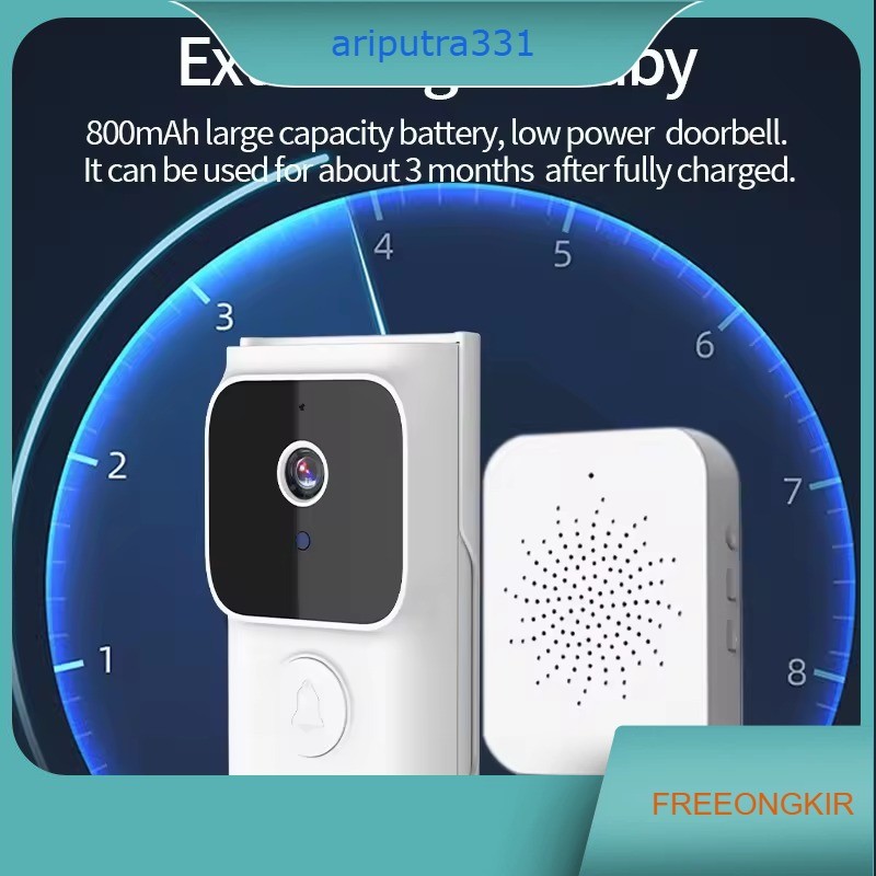 Doorbell CCTV Tuya Y8 / Kamera Bel Nirkabel WIFI Anti Maling / Kamera Bell CCTV Tuya