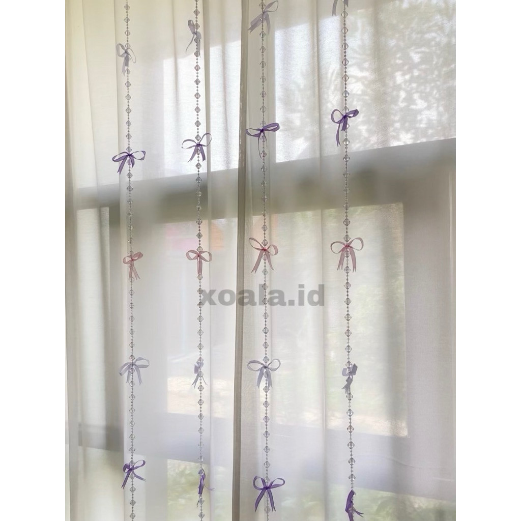 Tirai Pita Manik Rainbow (per 1 tali) | Tirai Crystal | Tirai Coquette | Tirai Jendela | Tirai Pintu