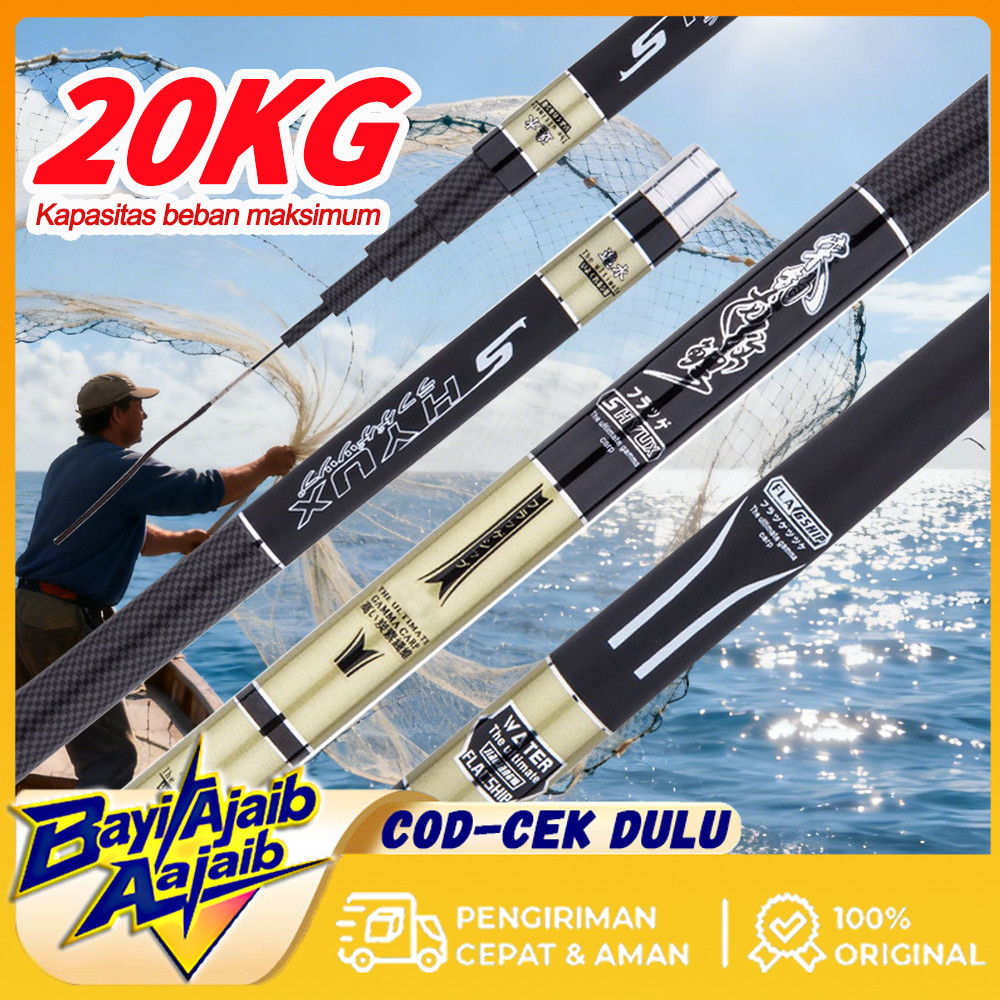 Joran Tegek Kagawa Batik Hantu Tua Joran 270-720 Tegek Pancing Carbon Medium Hard Pancing Ringan Kua