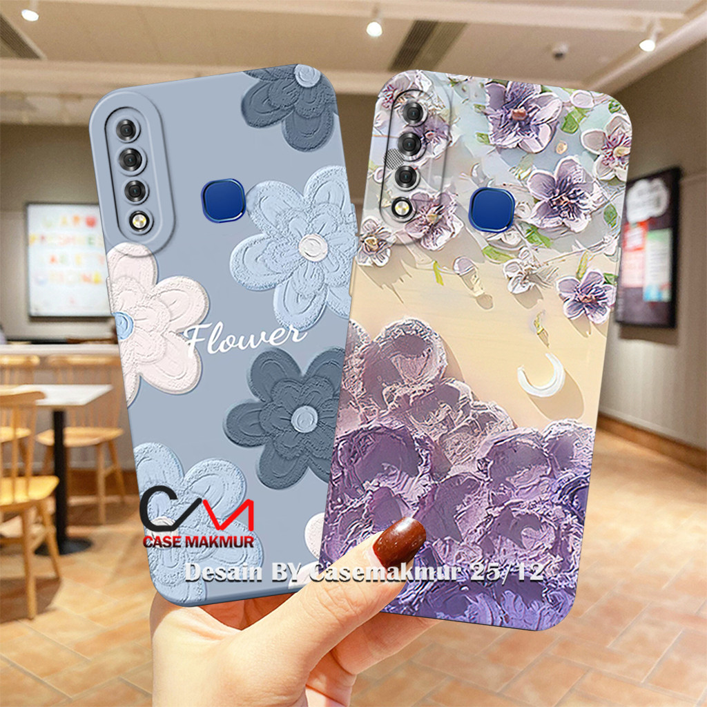 Softcase Infinix Smart 4 / Smart 3 Plus /  S4 / S5 / S5 Lite - Silikon Bunga - Case Lentur Tpu