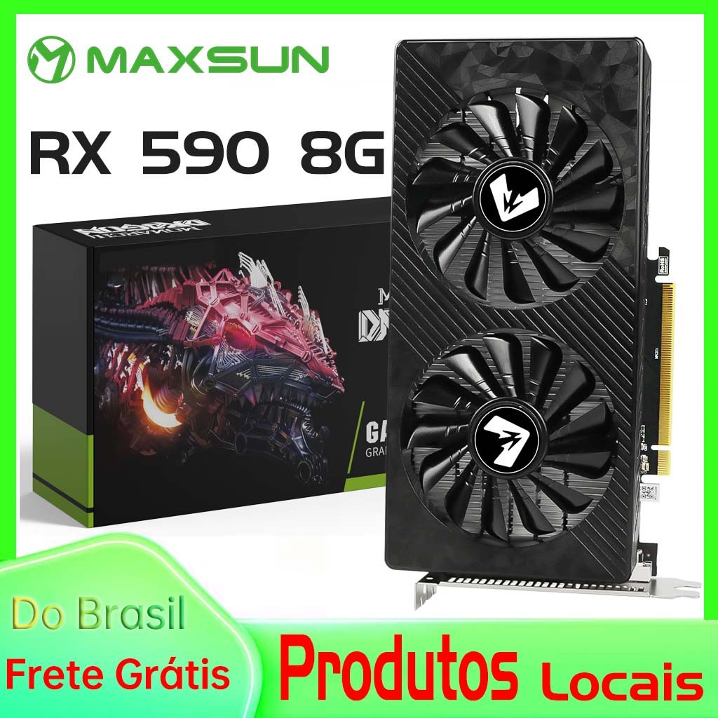 MAXSUN RX 590 GME 8GB Placa de Video Gaming Cards Graphics Card GDDR5 256Bit Computer components 6Pi