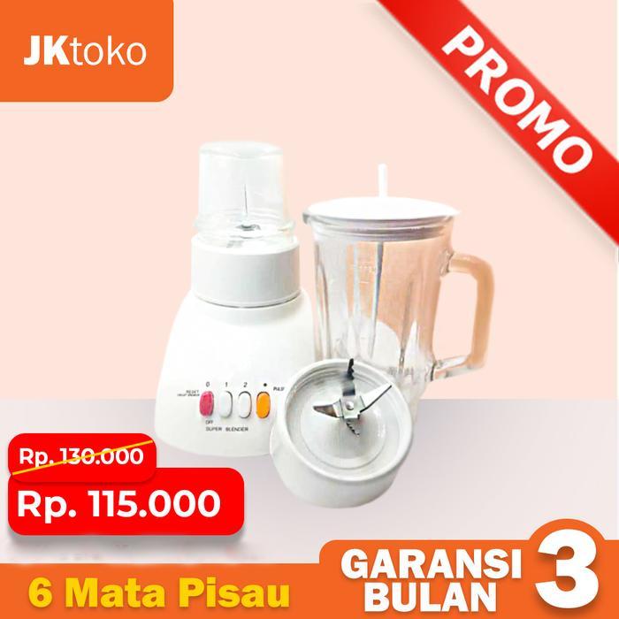 Fatra shop3 Blender Kaca 2in1 Blender Daging Buah National Smile 6 Mata Pisau - Smile