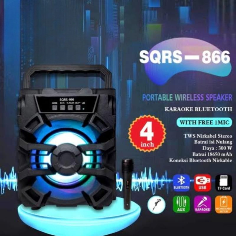 SPEAKER PORTABLE SQRS 866/ DORRAS 888 M1 6,5 INCH | Speaker + Mic Portable SQRS 866/Dorras 888 M1