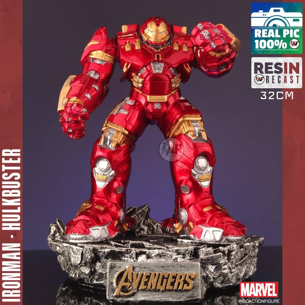 Statue Action Figure Avengers Hulkbuster Comicave 32cm Design Recast