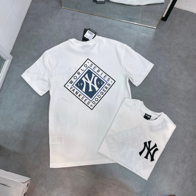 BAJU KAOS NEW ERA NEW YORK YANKEES  OFF WHITE T-SHIRT FULL TAG