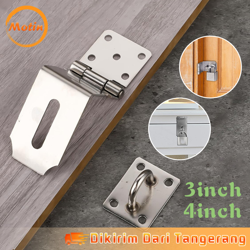 Overpal Plat Overpal Kunci Gembok Siku Stainless Steel Gesper Gembok