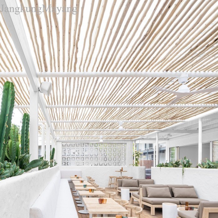 Ranting Kayu Jati Dekorasi Atap Gajebo Kape /300 cm / 10,Batang Random murah A