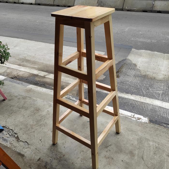 BANGKU KAYU TINGGI/TANGGA /KURSI TINGGI - 120cm