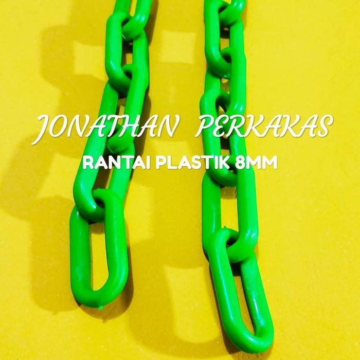 Rantai plastik hijau 8mm/rantai talang plastik hijau 8mm/ mtr