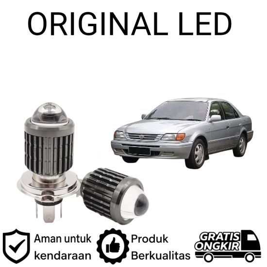 2pcs Lampu Utama LED H4 Laser Putih Mobil Toyota Soluna AM