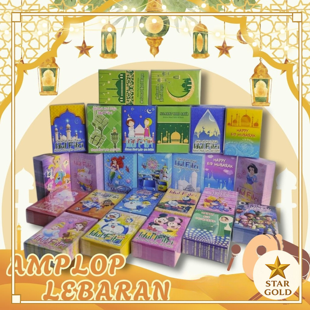 SG Amplop Lebaran Idul Fitri 2026 Isi 50Pcs Amplop/ Amplop Lebaran Isi 50 Lembar Motif Kekinian 2025