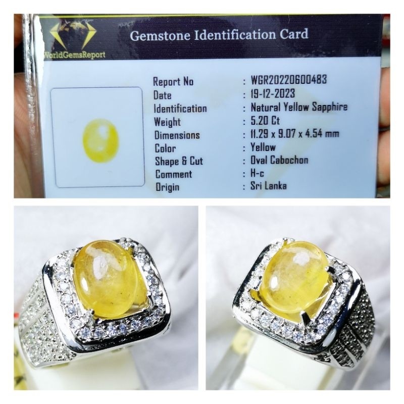 Natural Yellow Sapphire Asli Srilangka