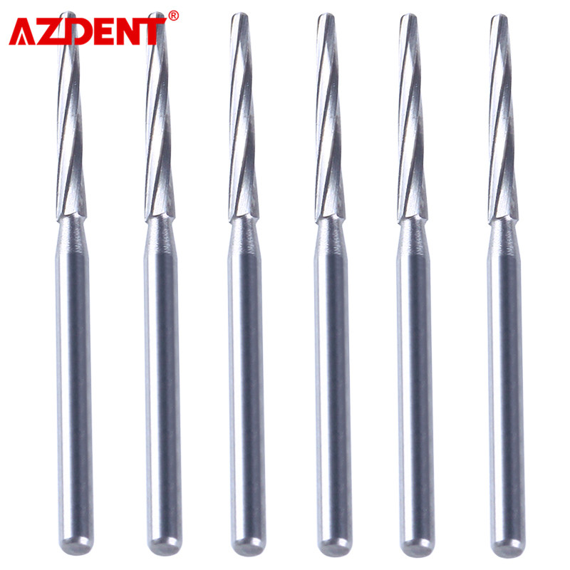 AZDENT 6pcs/Box Dental FG Zekrya 28mm Surgical Zekrya Carbide Bone Cutters Finishing Burs FG Bur Tun