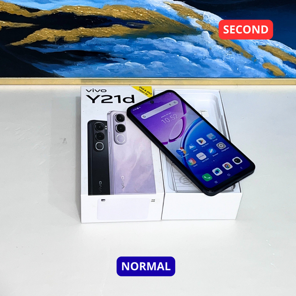 VIVO Y21D 6/128 GB HP SECOND ORIGINAL SINAR MUTIARA CELL