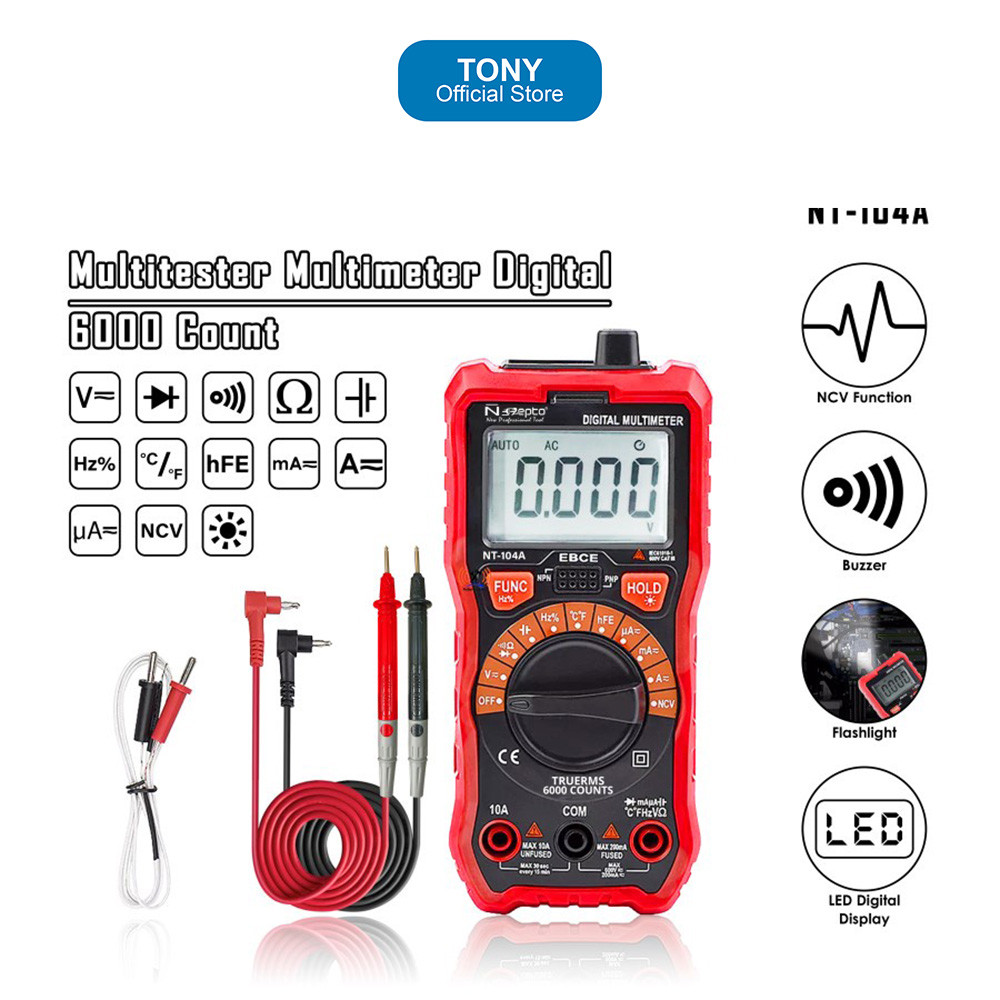 Multimeter NEPTO NT-104A - NCV Digital Auto Range Multitester - NEPTO NT-104A