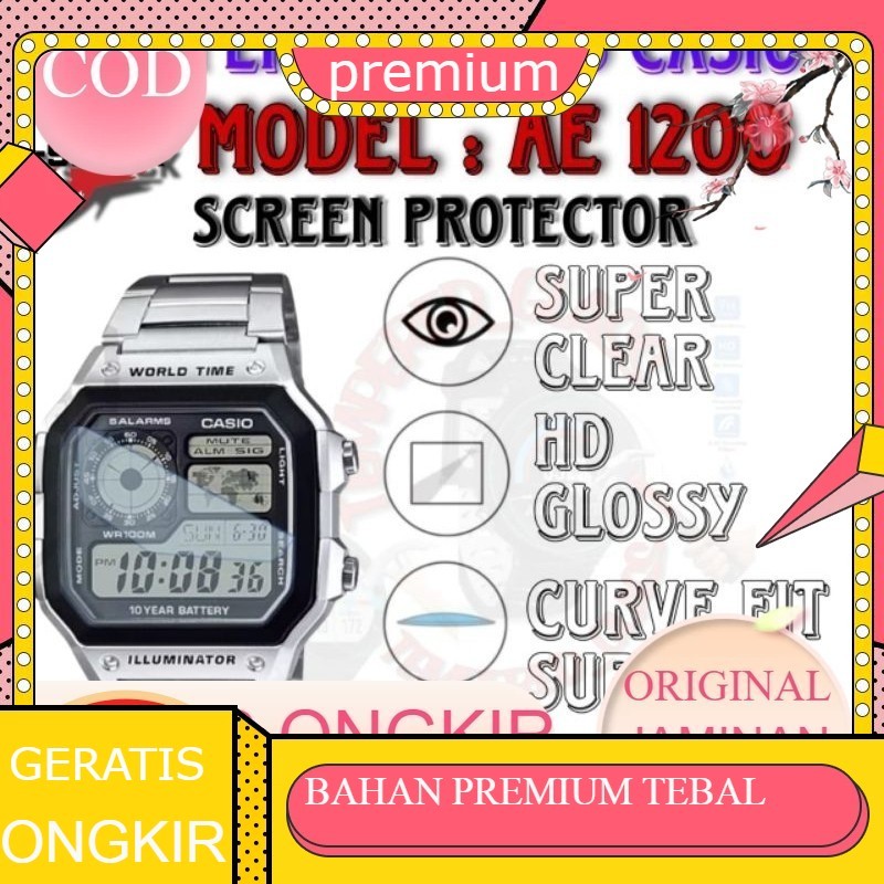 Antigores Hydrogel Khusus untuk Casio AE 1200 / AE 1200W series