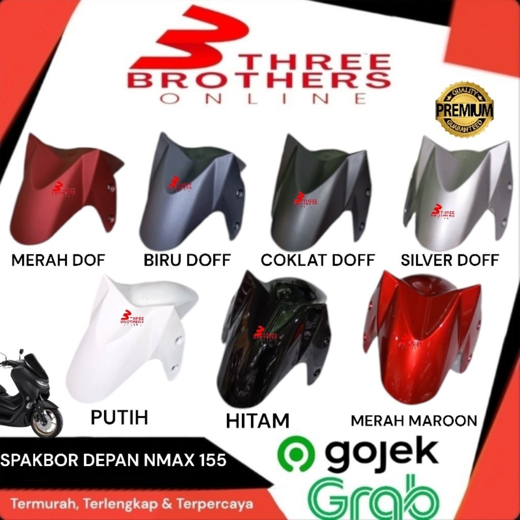 (TMO sparepart) Spakbor depan Nmax new nmax old merah doff biru doff coklat doff silver doff putih h