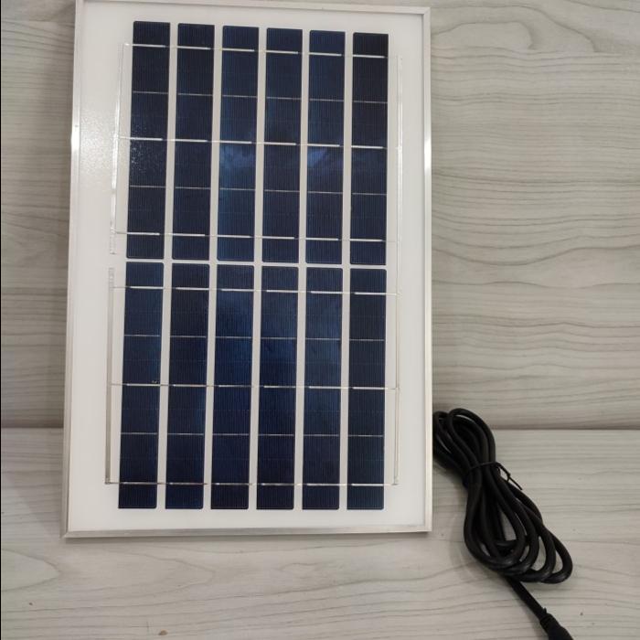PANEL SURYA 6V 8W u/Lampu sorot 60Watt SOLAR CELL Adaptor USB 5V 1,3A - Panel+kabel Terlaris