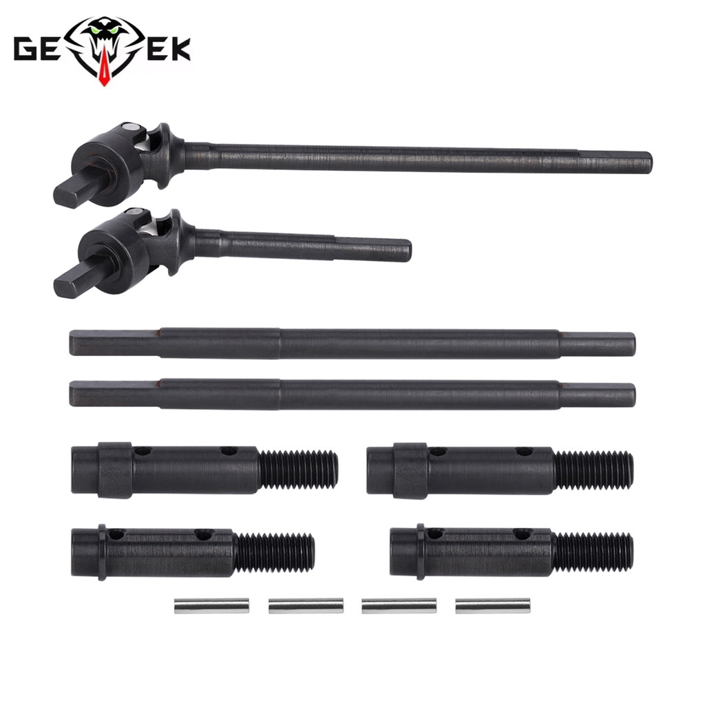 Hardened Steel Universal Joint Straight Shaft Portal Stub Shafts for 1/10 RC Crawler Vanquish VS4-10