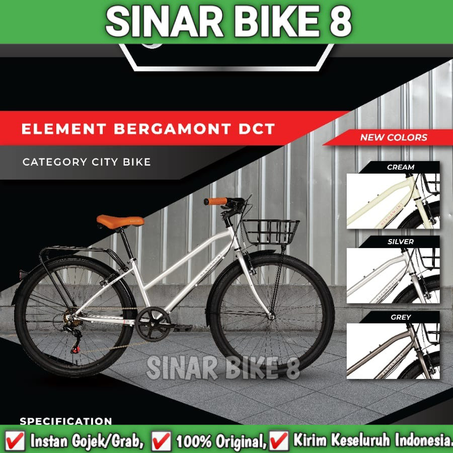 Sepeda Mini ELEMENT BERGAMOUNT dan BERGAMONT DCT City Bike Ukuran 26 Inch Boncengan London Taxi 7 sp