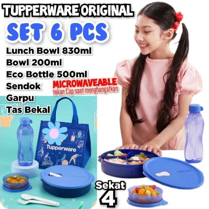 PROMO Tupperware Disney Bekal Lunch Box Lunch Set Botol Minum Wadah Makan - MICROWAVEABLE