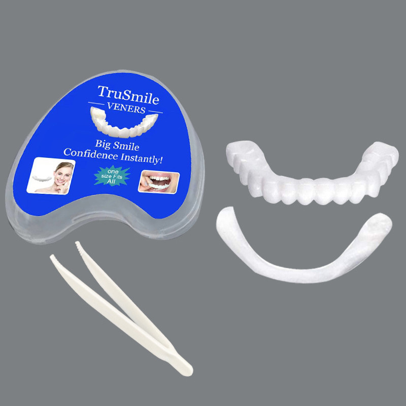 Veneer Snap-on Teeth Kit Fake Temporary Tooth Whitening Replacement Temporary Tooth Replacement Men 