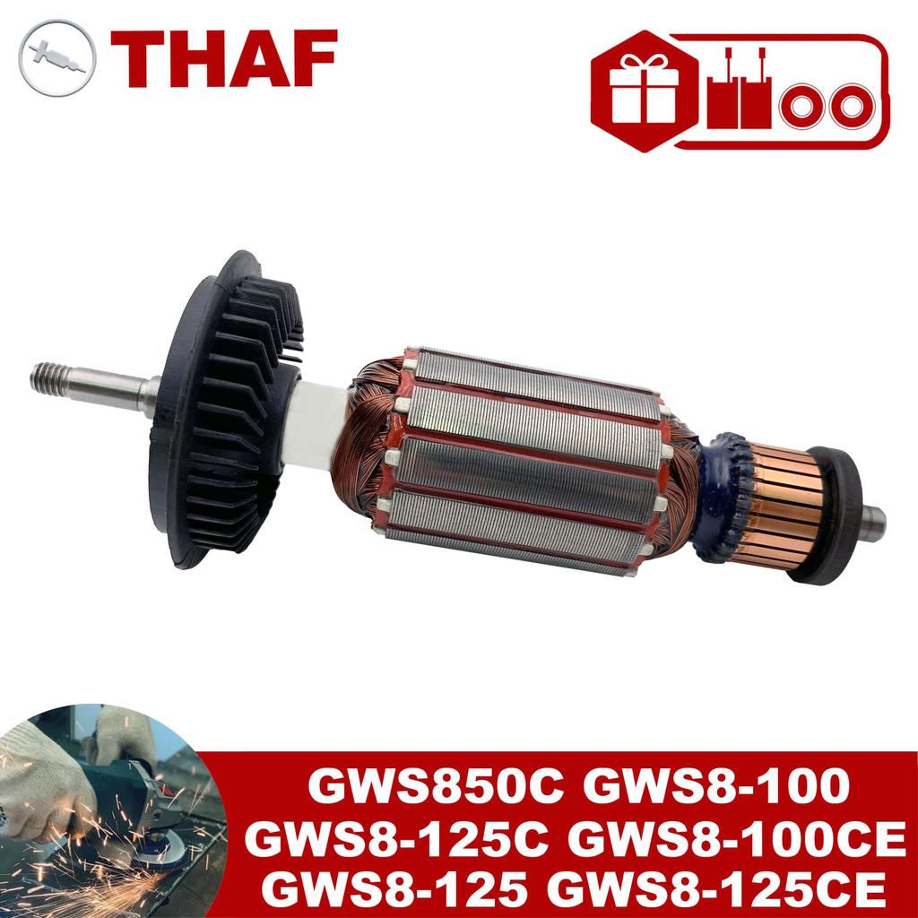 AC220V-240V Armature Rotor Anchor Replacement for BOSCH Angle Grinder GWS 8-125 GWS8-100 GWS8-100CE 