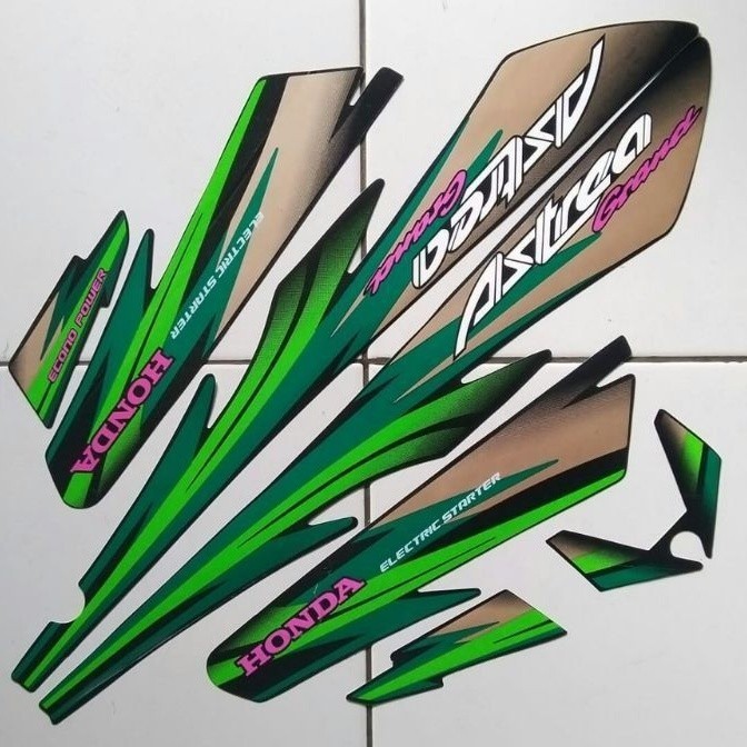 Stiker striping Lis bodi body honda astrea grand 97 hijau