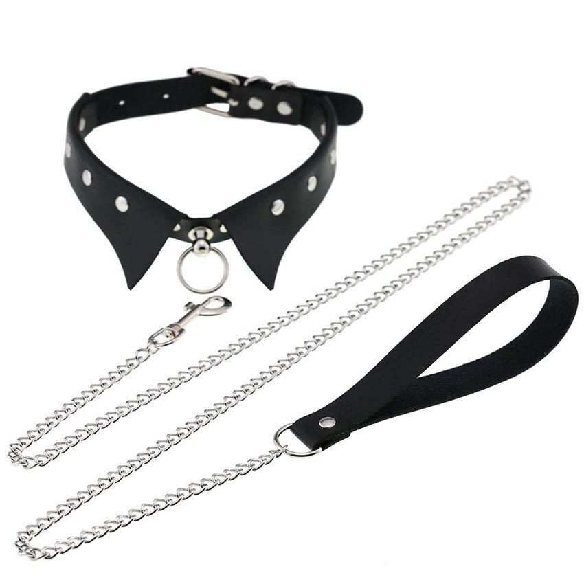 Collar Choker Belt Leather O-Ring Gesper Kucing Cosplay Punk PU Leather Jepang