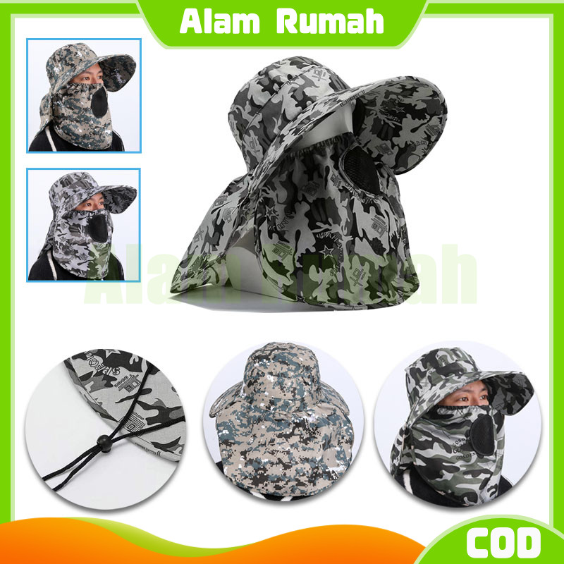 topi visor lipat anti uv lebar /topi visor cadar pria anti uv lebar/topi pantai/