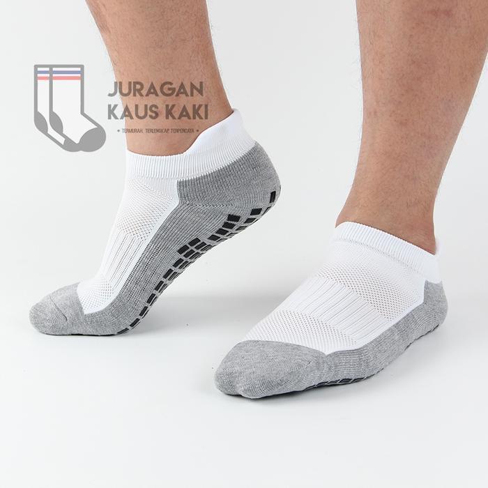 Kaos Kaki Bola Futsal Pendek Semata Kaki Anti Slip Trusox Grip Socks - PUTIH