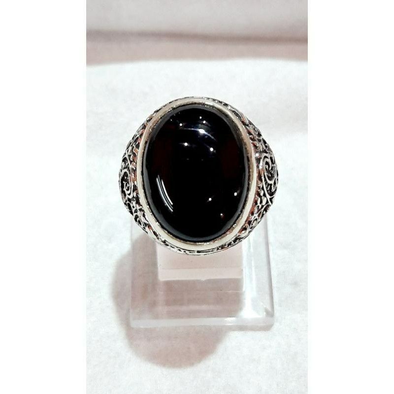 CINCIN BATU AKIK FO SIL G4LIH KELOR HITAM ASLI BATU NATURAL ALAM