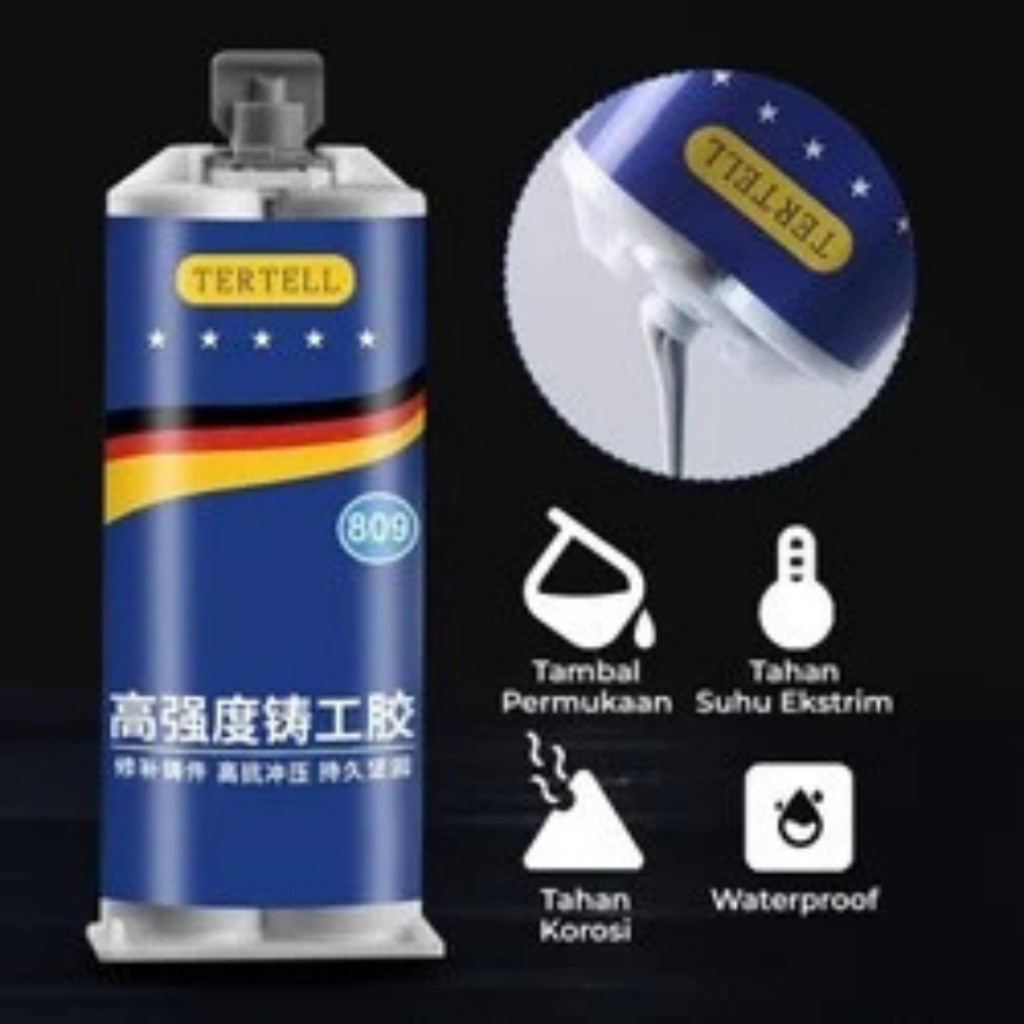 Lem Besi TERTELL Tahan Panas Industrial Metal Repair Glue Lem AB Super Kuat Lem Perekat Besi Kekuata