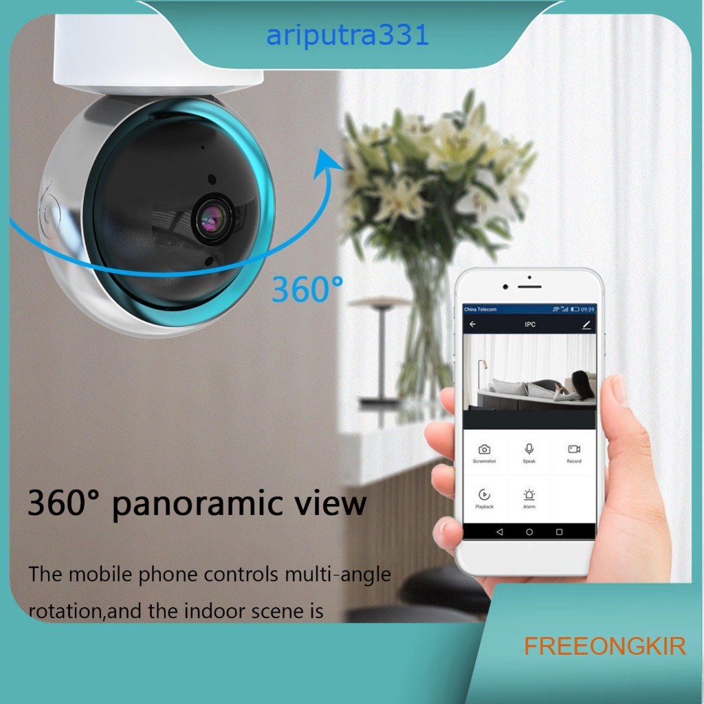 CCTV Tuya Tipe 2 / CCTV Pintar Tuya 360° / Smart Camera Tuya WiFi 360° YD-T300-01 / Tuya Smart Indoo