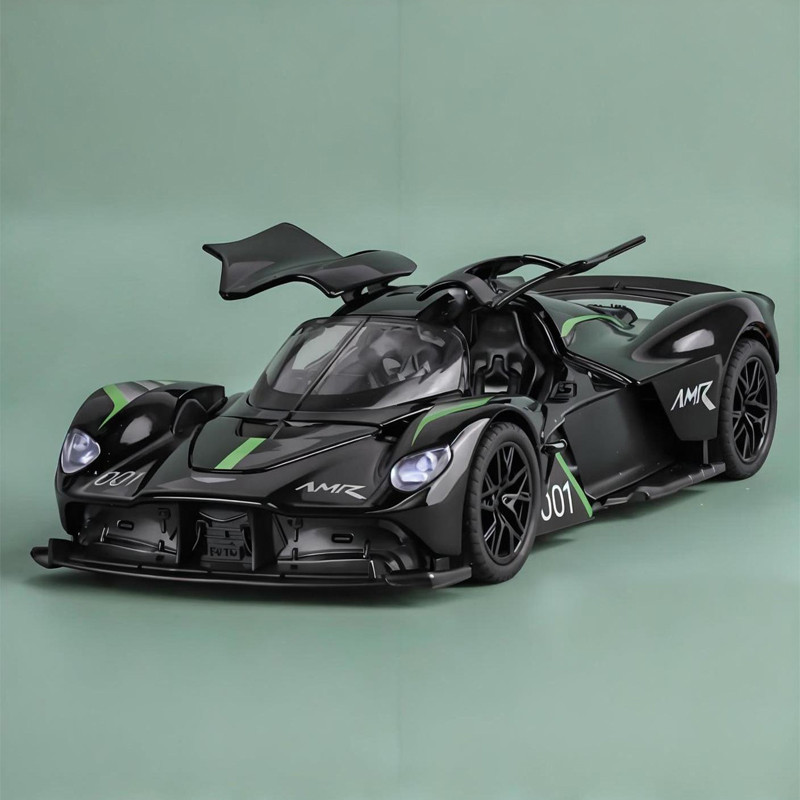 1:32 Aston Martin Valkyrie AMR 001 Super Sports Car Alloy Diecast Metal Model Car Sound & Light Coll