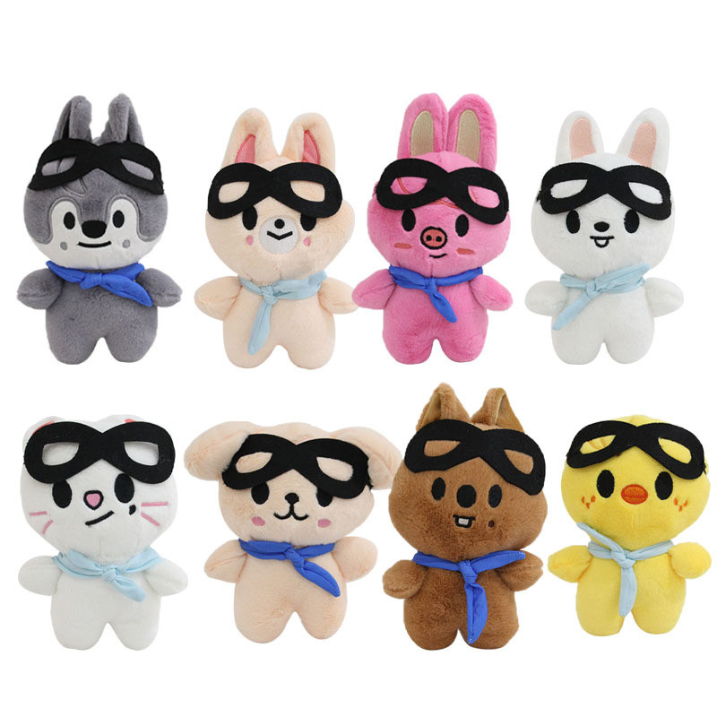 New Pilot Stray Animal Plush Toy Skzoo Plush ildren's Glasses Pilot Li Longfu Plush Doll Indoor Orna