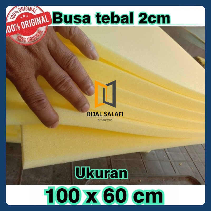busa lembaran 2cm busa kuning ukuran 100x60x2cm