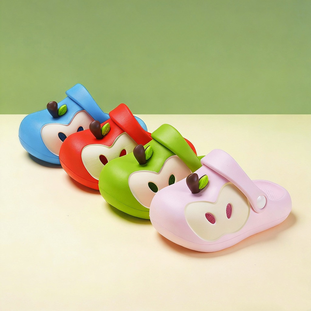 BARU BARU UTAMA Sandal Anak Perempuan Anti Selip Tahan Air Apel Sandal Anak dan Dewasa Unisex 24-41 