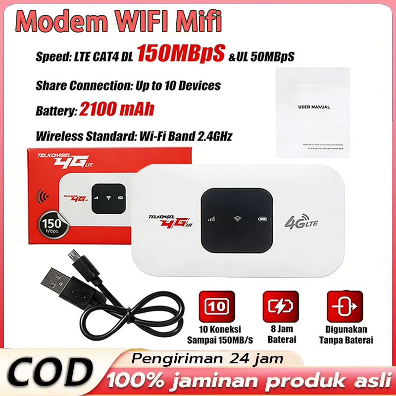 Modem WIFI Mifi 4G All Operator USB 500Mbps Portable Mobile WiFi untuk PC Laptop Mobile USB Modem Mi