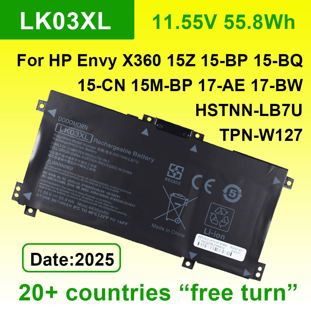 LK03XL Reacement Laptop Battery For HP Envy X360 15Z 15-BP 15-BQ 15- 15M- 17-AE 17-BW Series HSTNN-L