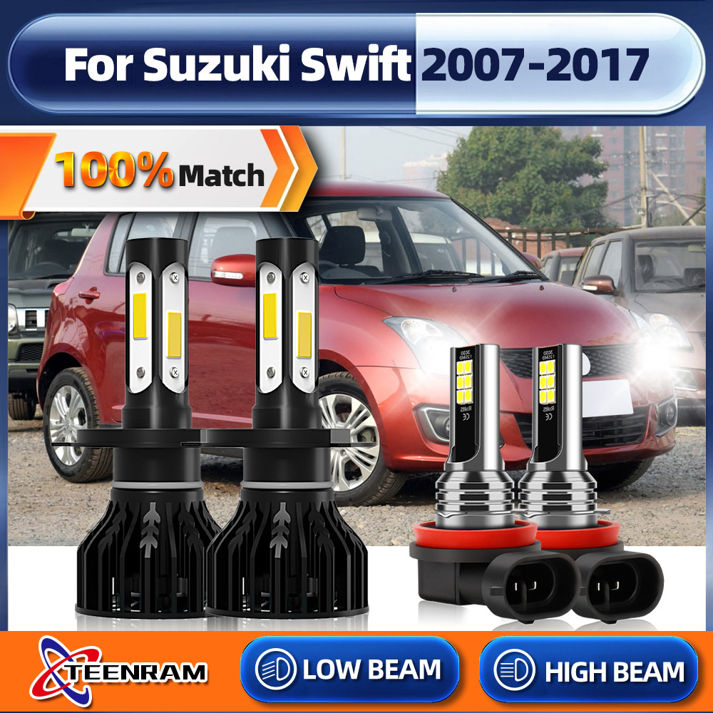 H4 LED Headlight Bulb 40000LM 6000K CSP ip Car Headlamp H11 Auto Fog Lamps 12V For Suzuki Swift 2007