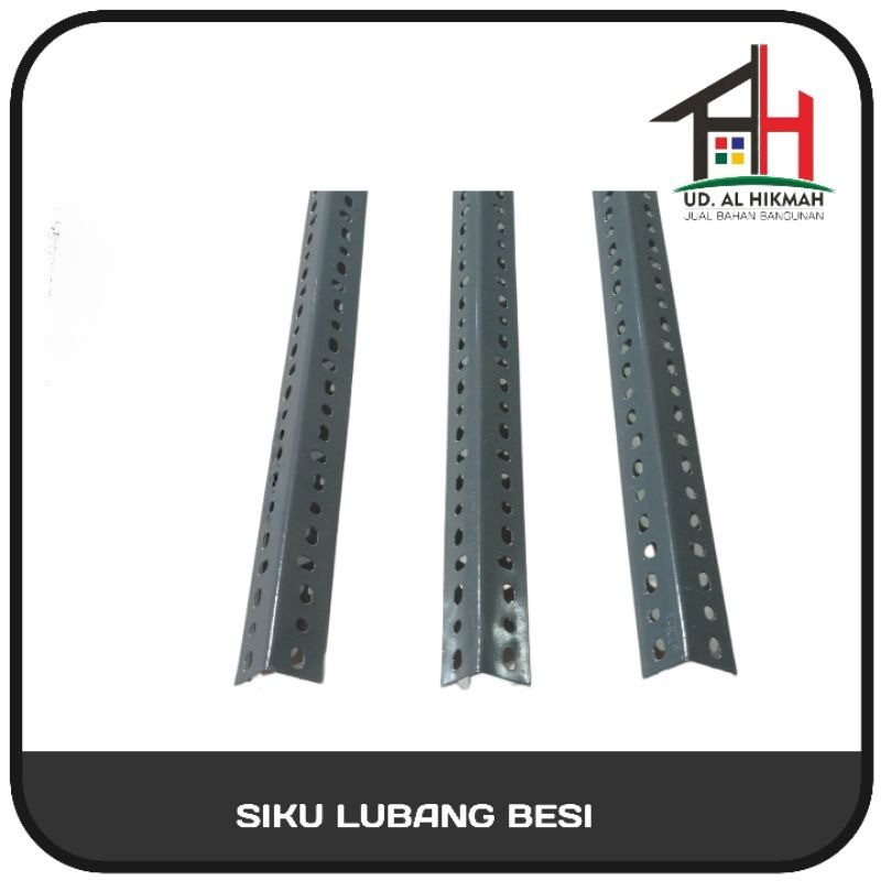SIKU Rak Besi / Siku Lubang  BESI 3 Meter Tebal 1 MM