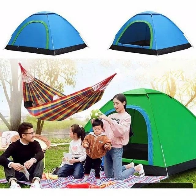 Tenda Camping Dome Waterproof Otomatis 6 Orang 4 Orang Anti Air Free Tas 2-4 Orang Orang Outdoor Ten