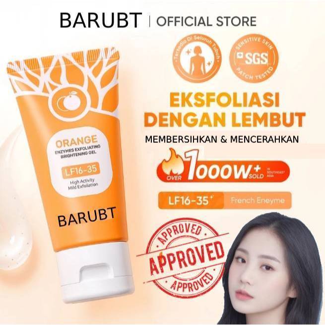 [READY] BARUBT Orange Exfoliating Whitening Gel 50g / 160g Mengangkat Sel Kulit Mati