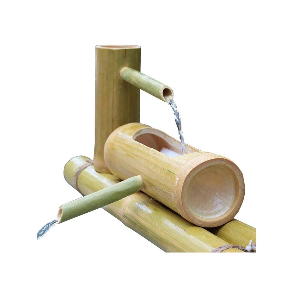 pancuran bambu dekorasi kolam ikan arus panjang