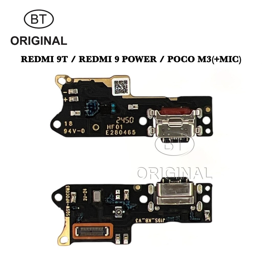 KONEKTOR CHARGER BOARD PCB FOR XIAOMI POCO M3 - REDMI 9T - REDMI 9 POWER +MIC - FAST CHARGING