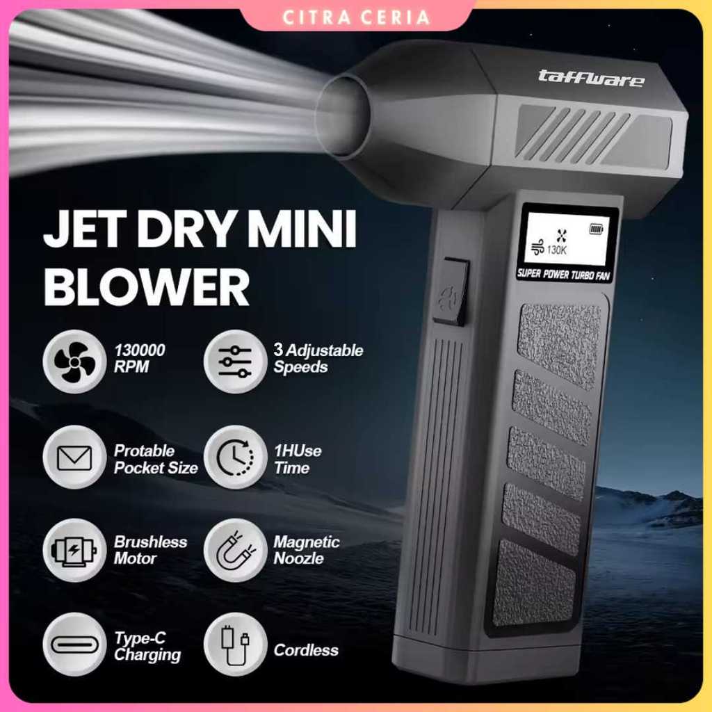 Taffware Mini Turbo Violent Air Blower Cordless Jet Portable 130000RPM - P30
