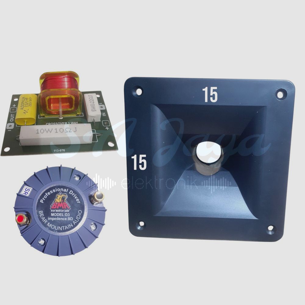 Paket Tweeter BMA D3 500 Watt Plus Corong PVC 15X15 Dan Crossover Tweeter