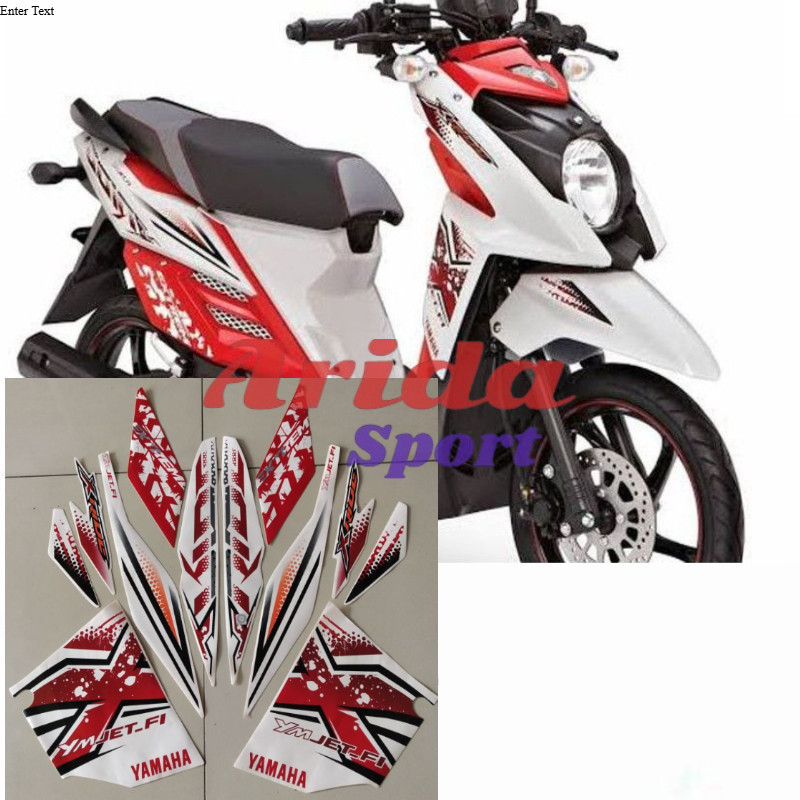 Striping Stiker sticker lis body yamaha x-ride x ride 2013 2014 putih merah
