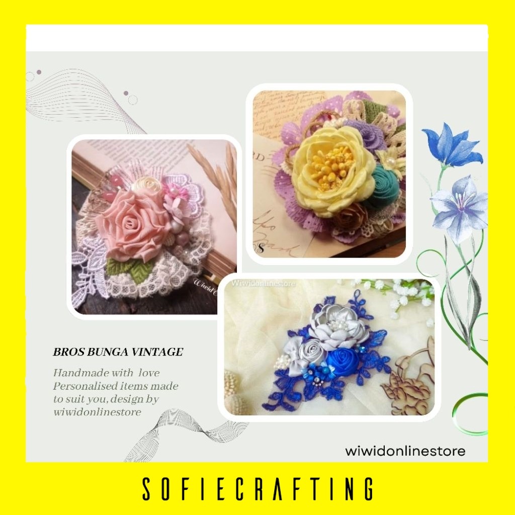 SOFIECRAFTING BROS BUNGA VINTAGE BEADWORKS BAHAN CRAFT